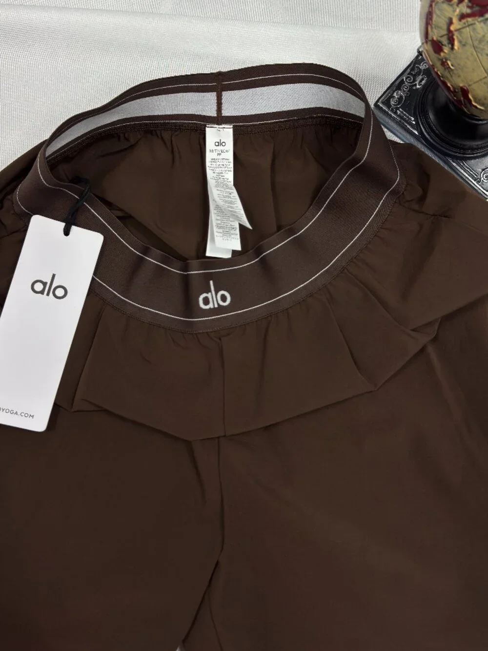 ALO Yoga Suit Up Trouser 🤎 Women’s Coffee Brown Regular | Clean Girl,Versatile